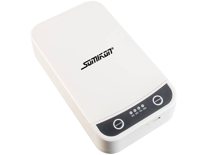 Somikon UVDesinfektionsBox für Smartphone, Brille, Schlüssel usw., USB