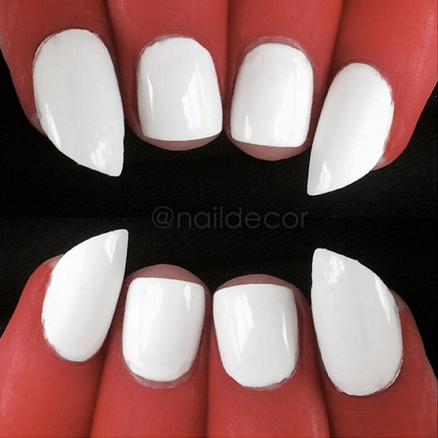 Vampire Teeth Halloween Nails by NailDecor SoNailicious