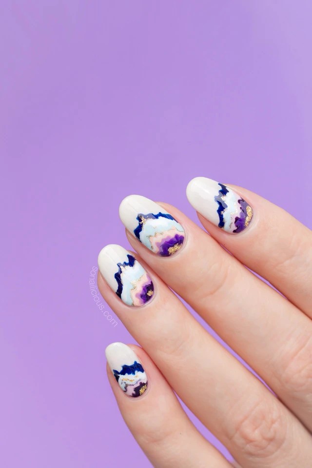 Blue Geode Nails The Trendiest Nail Design of The New Season