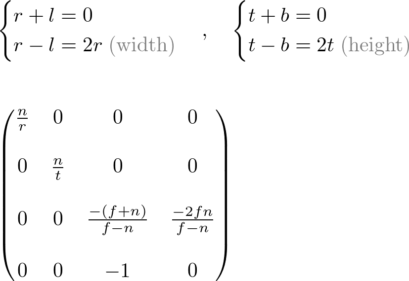 OpenGL Projection Matrix