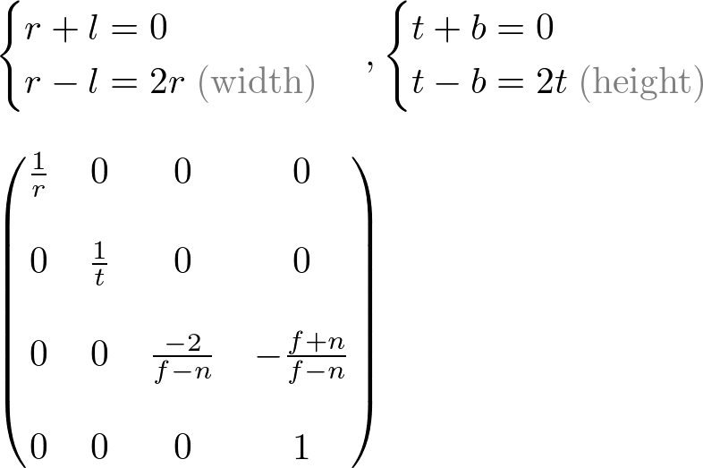 OpenGL Projection Matrix