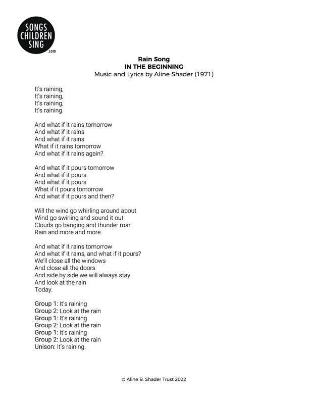 In The Beginning SongsChildrenSing