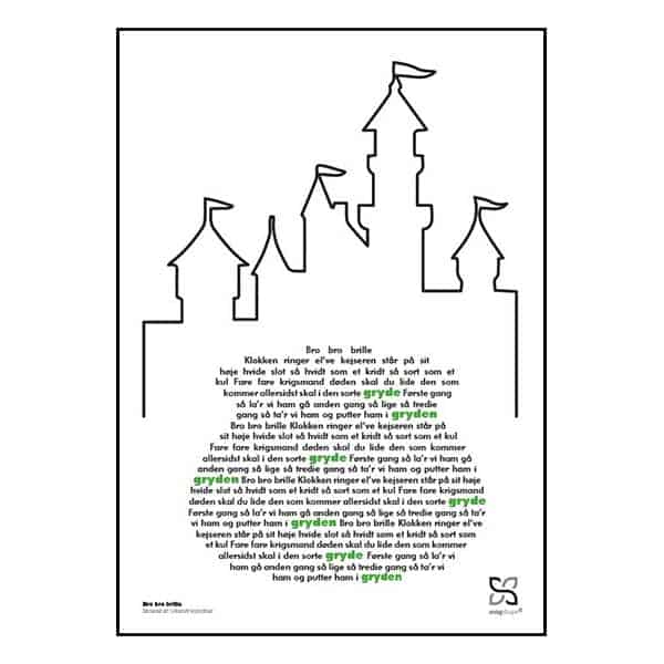 Bro Bro Brille Børneplakat - Songshape - Plakat Til Børneværelser