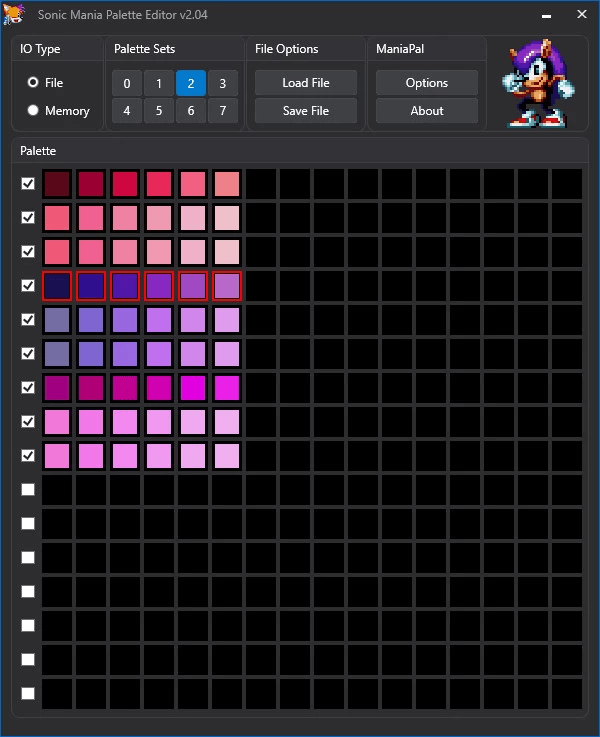 ManiaPal Sonic Mania Palette Editor Sonic Fan Games HQ