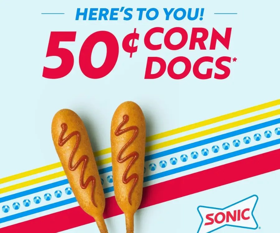 Sonic Corn Dog Day 2025 Nj Sonic Corn Dog 2025 50 Cents & 99 Cents Deals