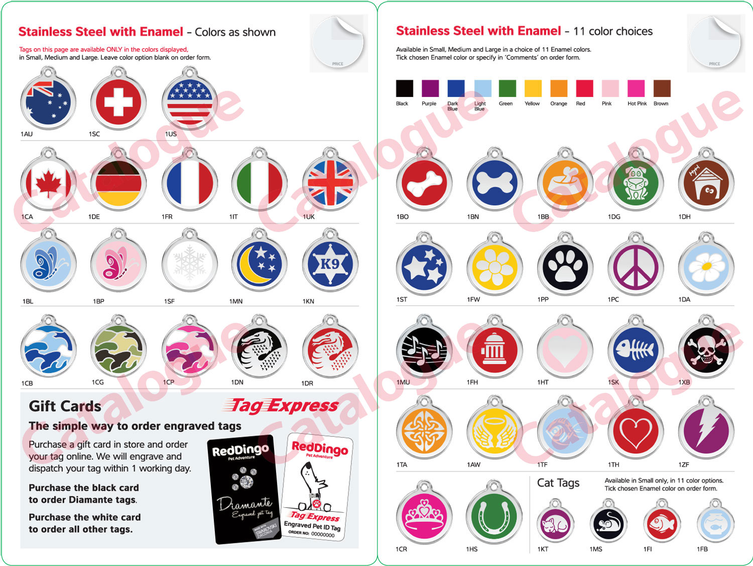 Red Dingo ID Obesek Tag Express Bela Kartica Sonny Pet House