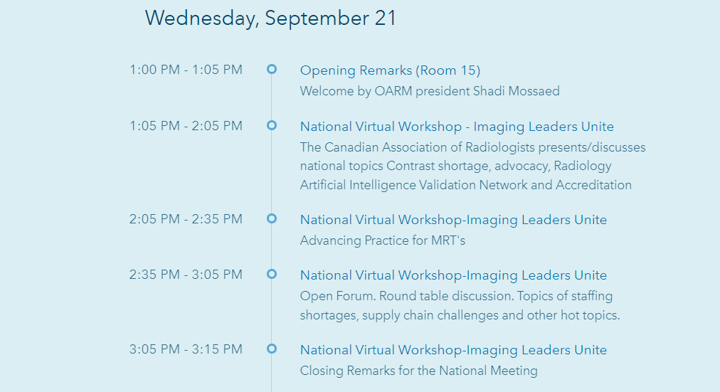 2022 National Imaging Leadership Meeting Sonography Canada