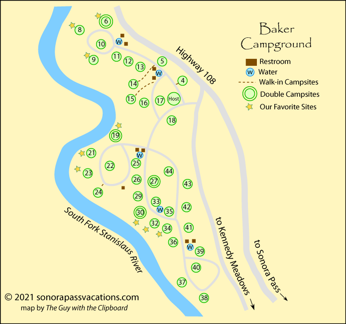 Baker Campgrund Map