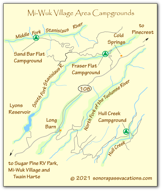 MiWuk Village Area Campground Map