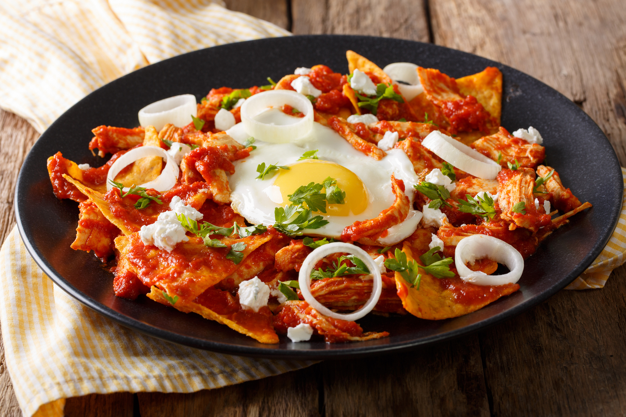 Chilaquiles with Gochujang Sonora Tortillas