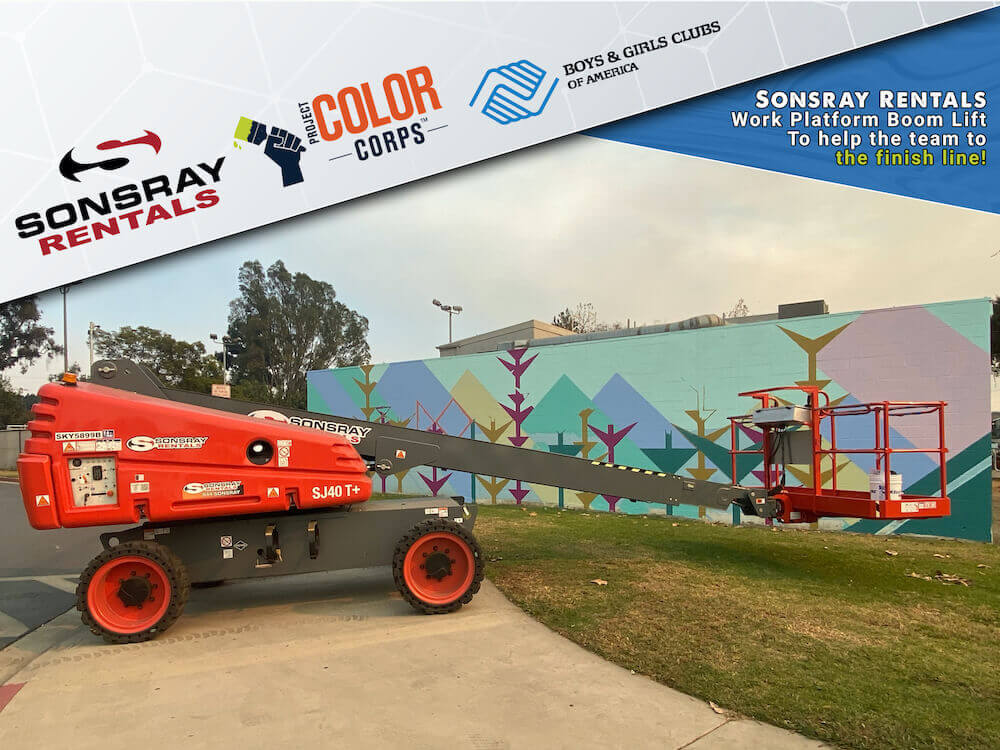 Sonsray Rentals Donates Work Platform to Project Color Corps Sonsray Inc.