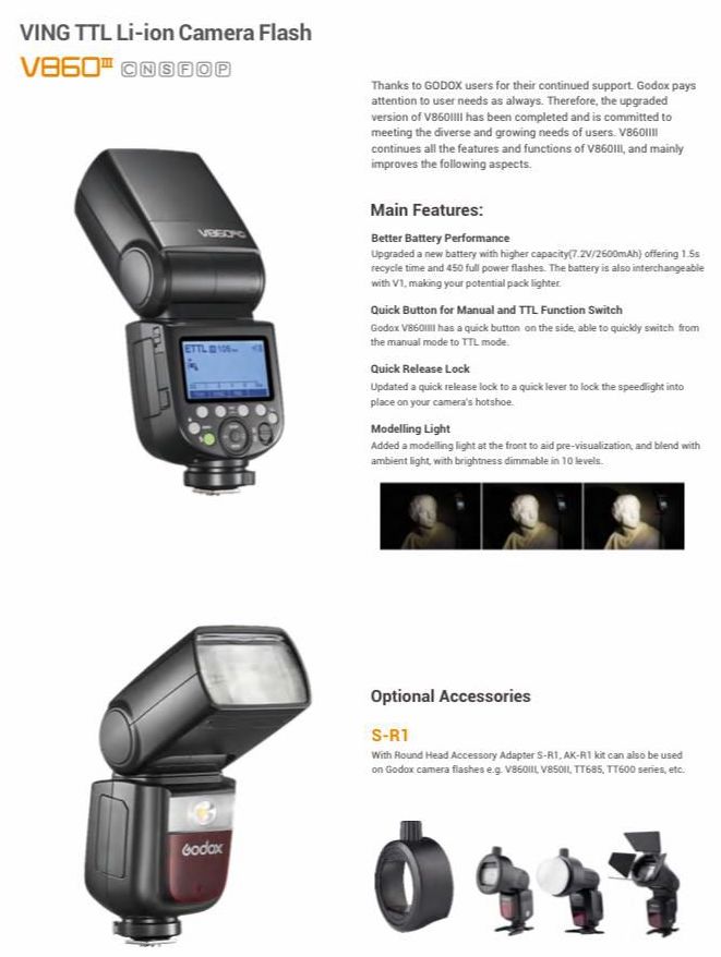 Godox V860III Listed Early Sony Addict