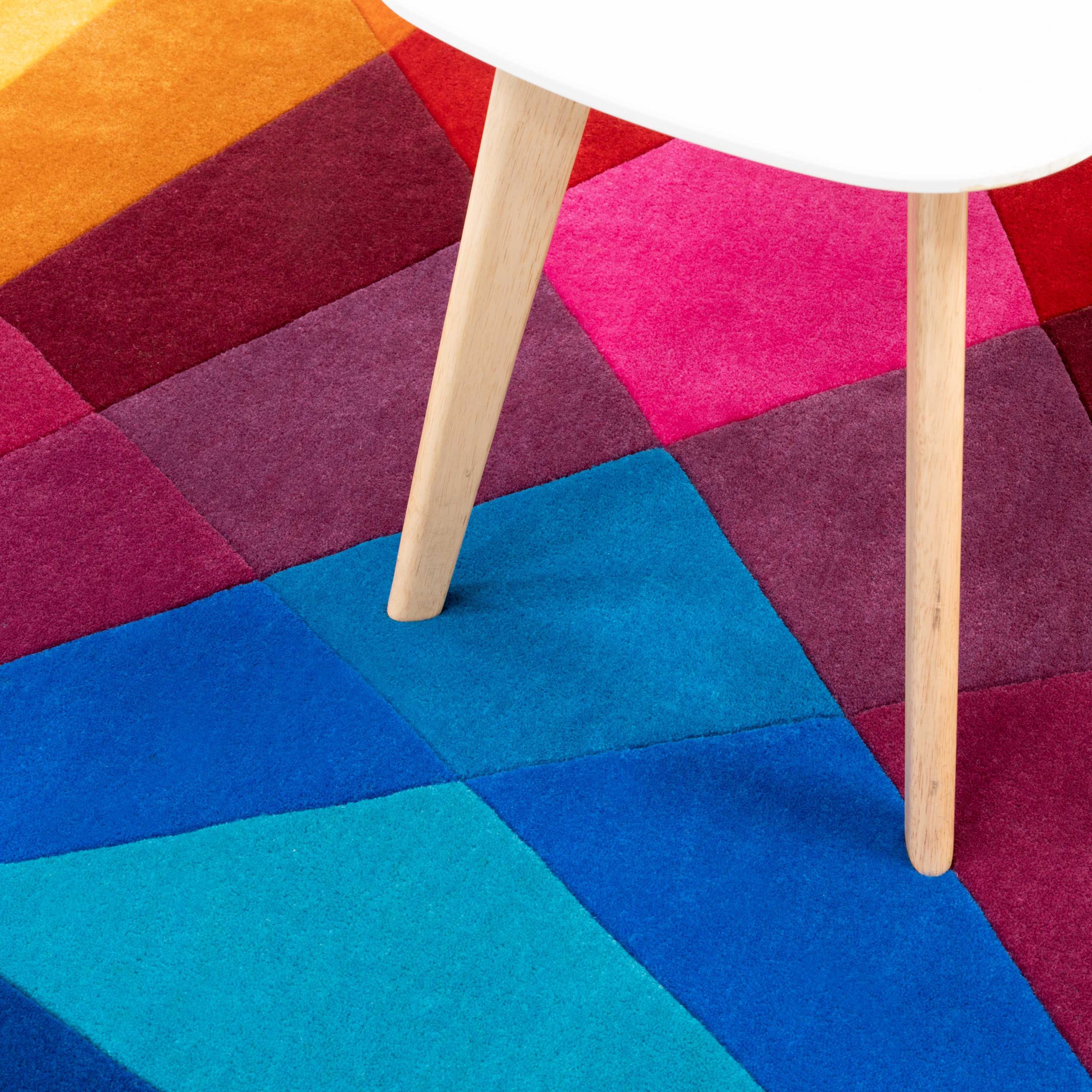 Rainbow Rug Square Luxury Rugs UK Sonya Winner Studio
