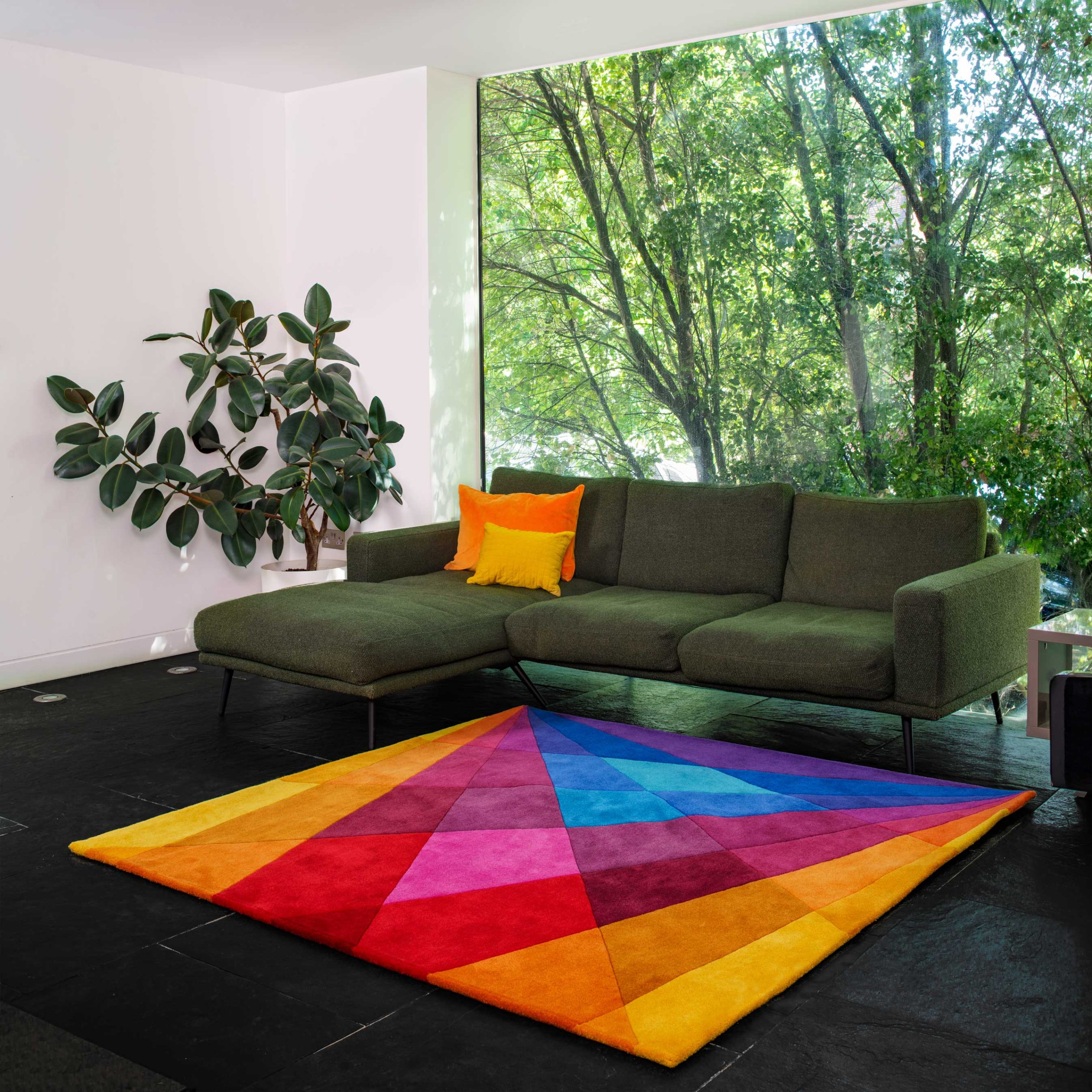 Rainbow Rug Square Luxury Rugs UK Sonya Winner Studio