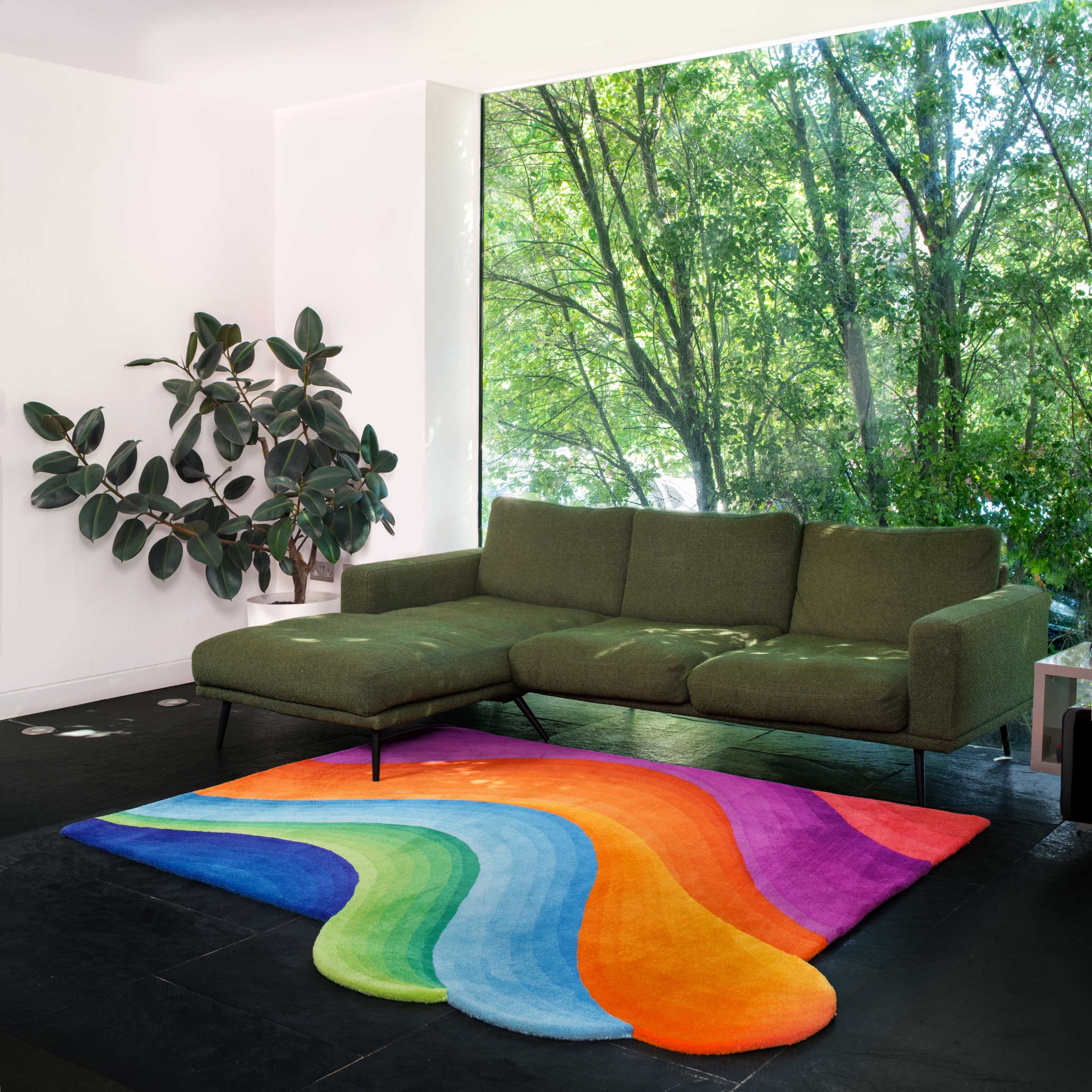 The Wave Rug Left Side Sonya Winner Contemporary Rugs
