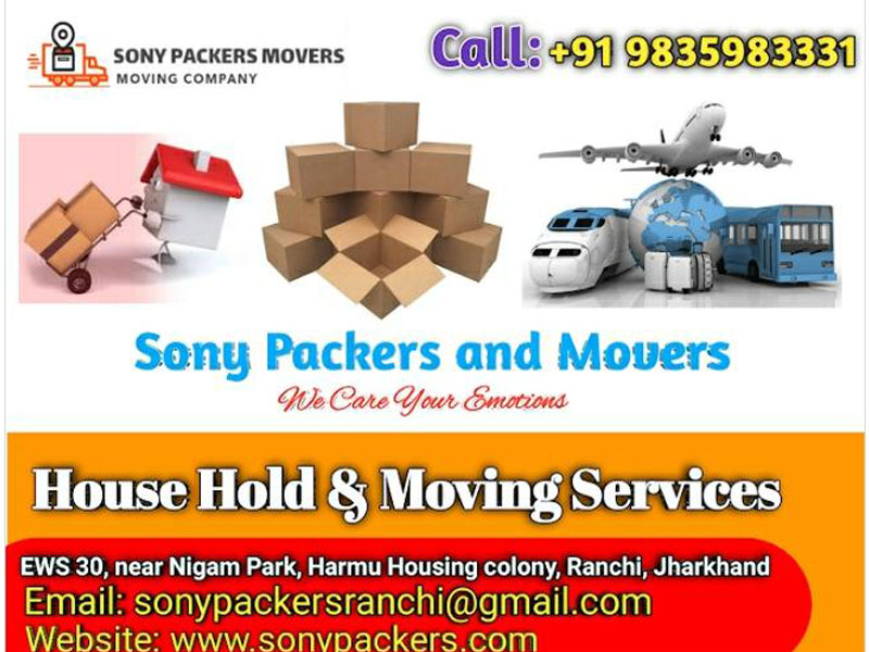 Sony Packers and Movers Ranchi +916209280901, Sony Movers and