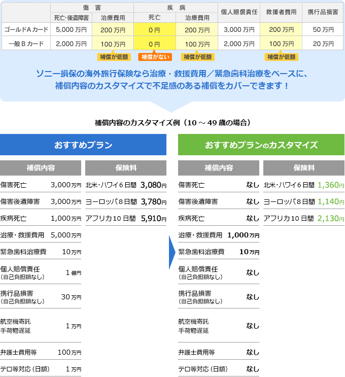 ソニー損保の海外旅行保険