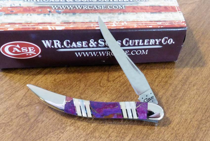 CASE PURPLE TURQUOISE KNIVES