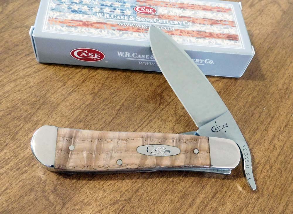 CASE NATURAL CURLY OAK HANDLE KN