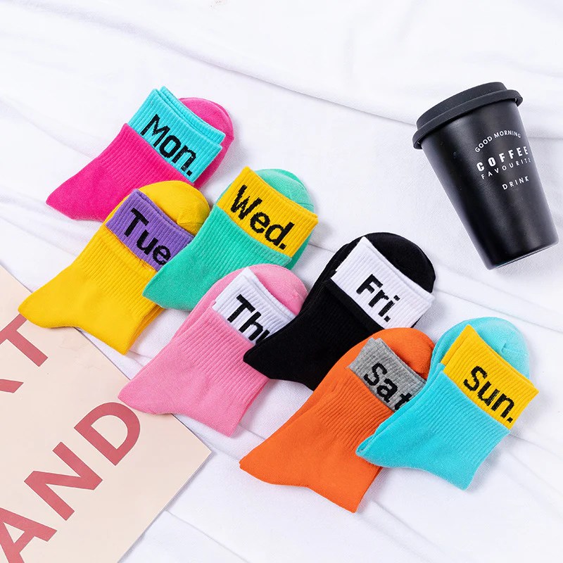 Get Organized and Stylish with Week Socks A Different Color for Each
