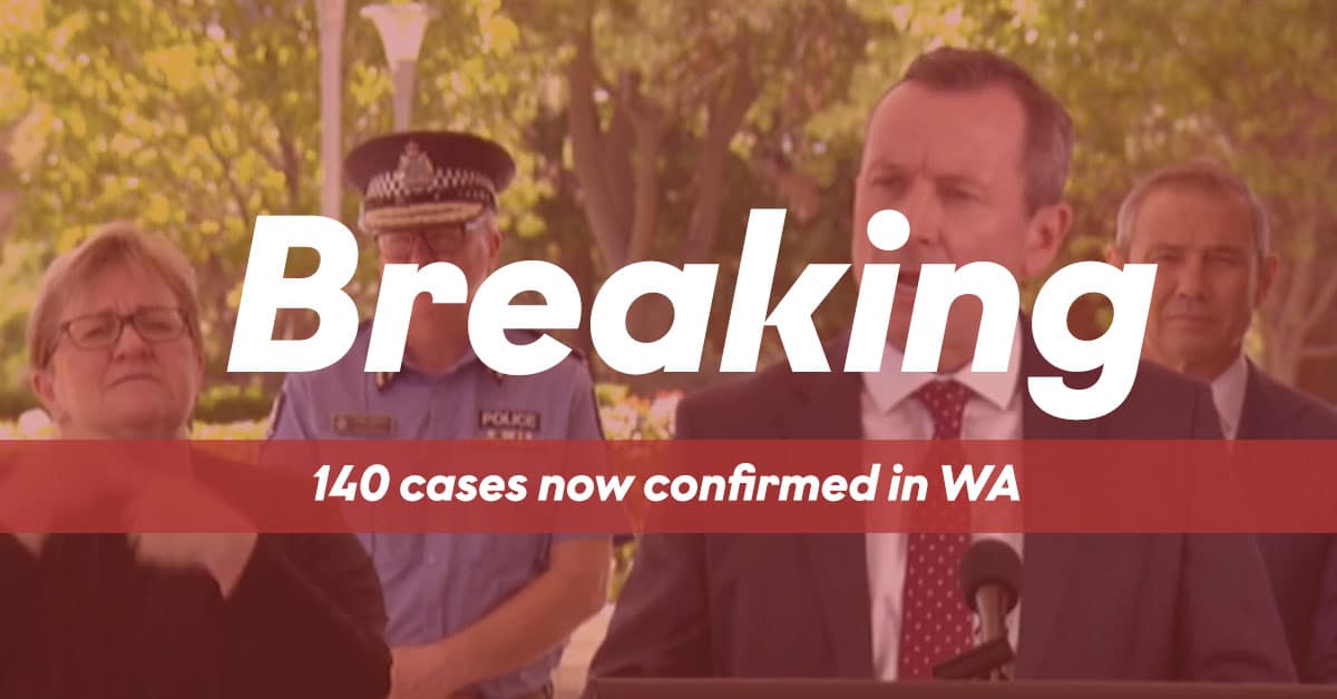 Perth Coronavirus Update 140 Total Cases, New Clinics To Open