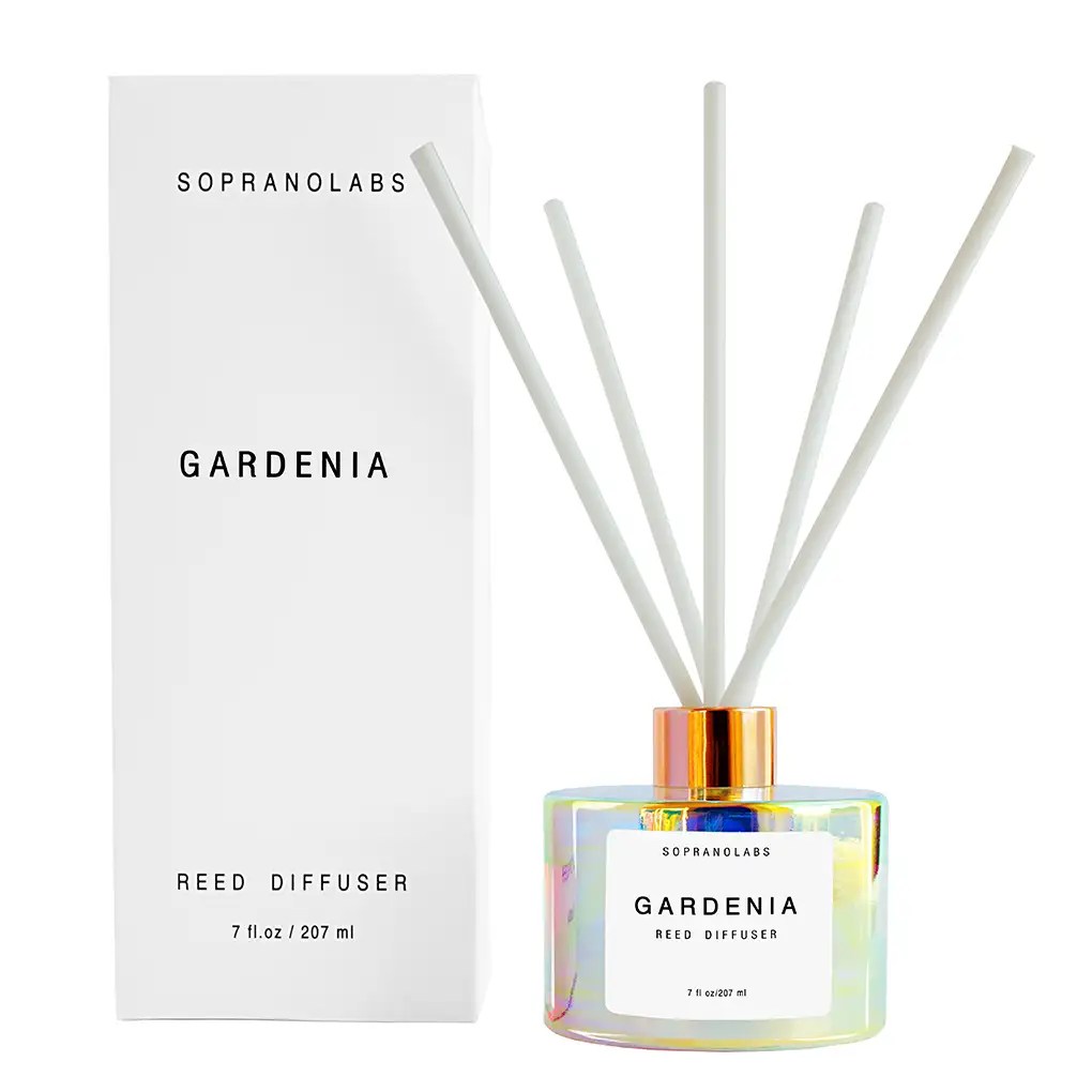 GARDENIA Reed Diffuser. Luxury Home Scent.7 fl oz. Gift. SPA Sopranolabs