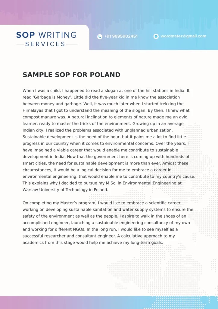 Sample sop for poland1