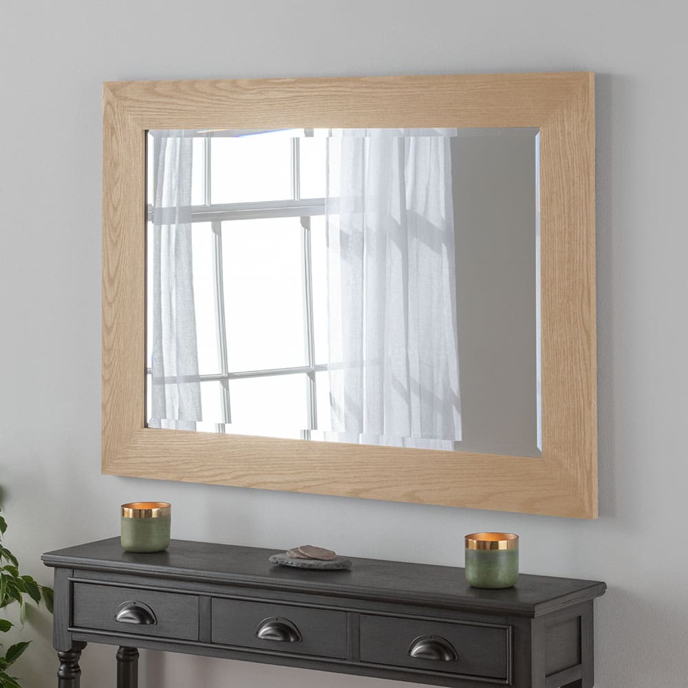 Solid Oak Framed Mirror (9 Sizes) Soraya Interiors UK