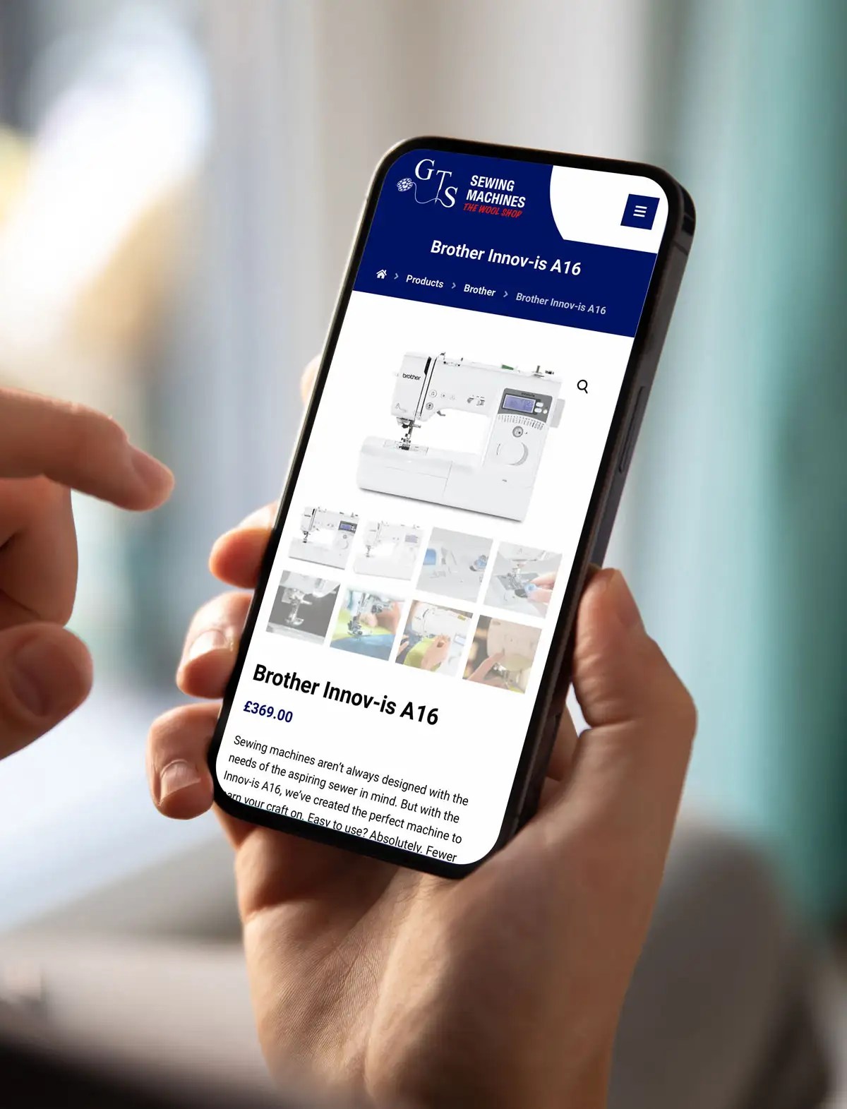 Sewing Machine site Sorbrook site design Banbury