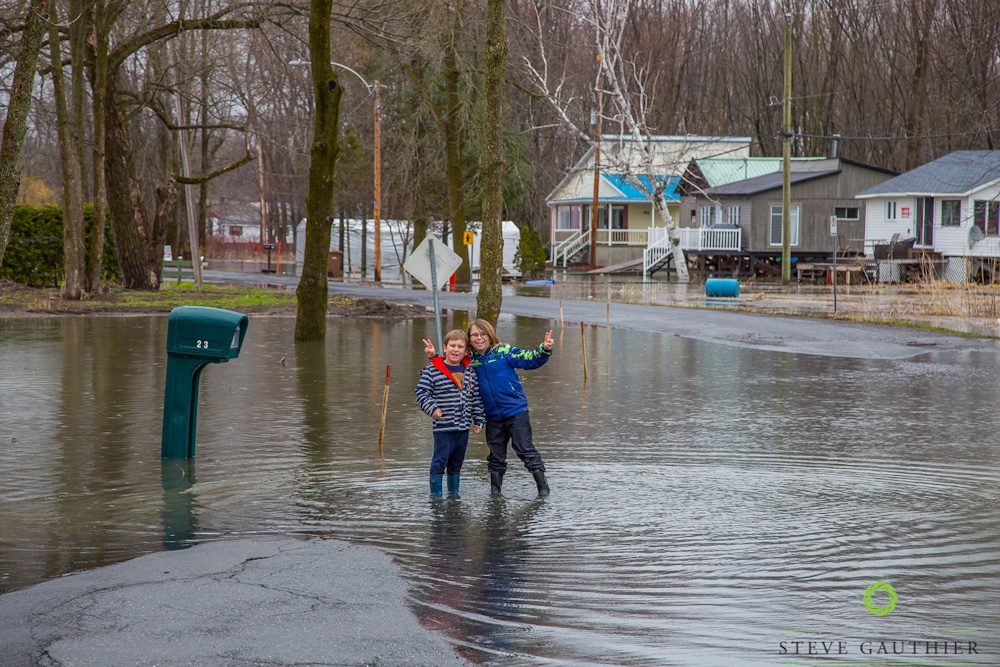 Images des inondations à SteAnne de Sorel
