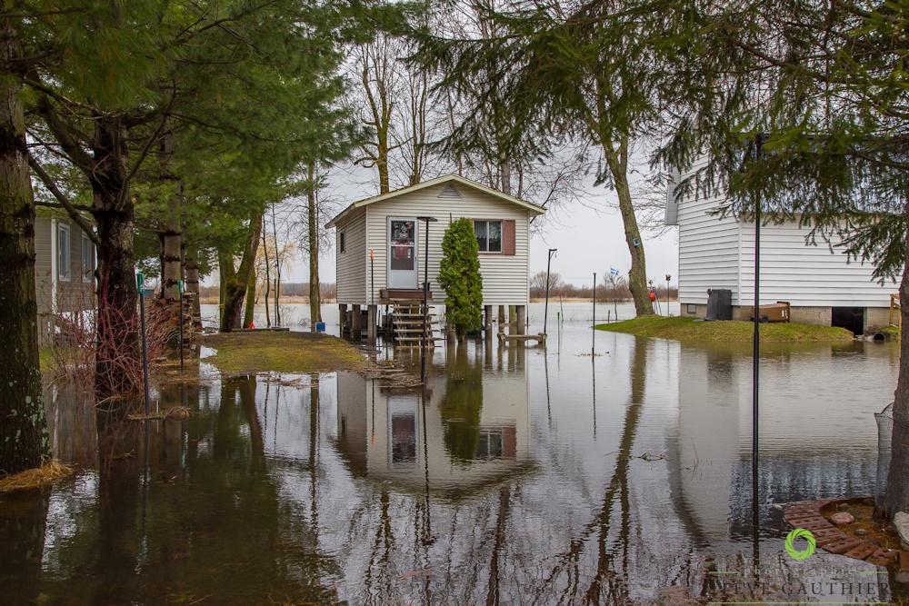 Images des inondations à SteAnne de Sorel