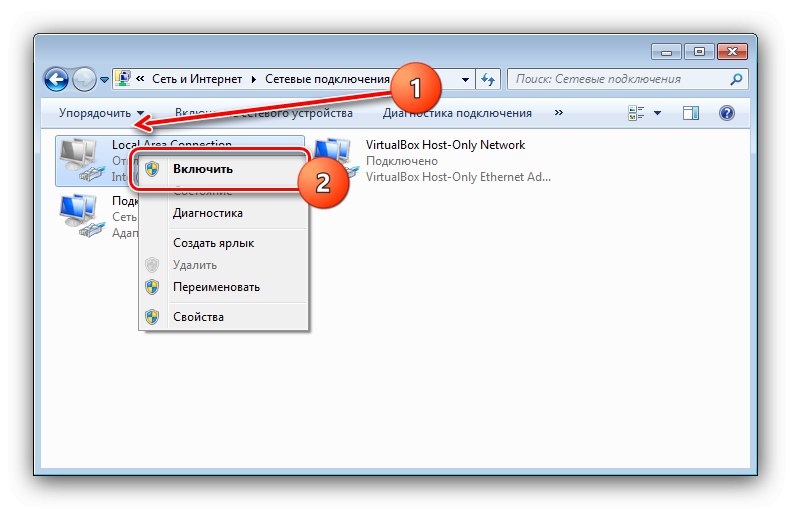 Jak povolit síťový adaptér v systému Windows 7