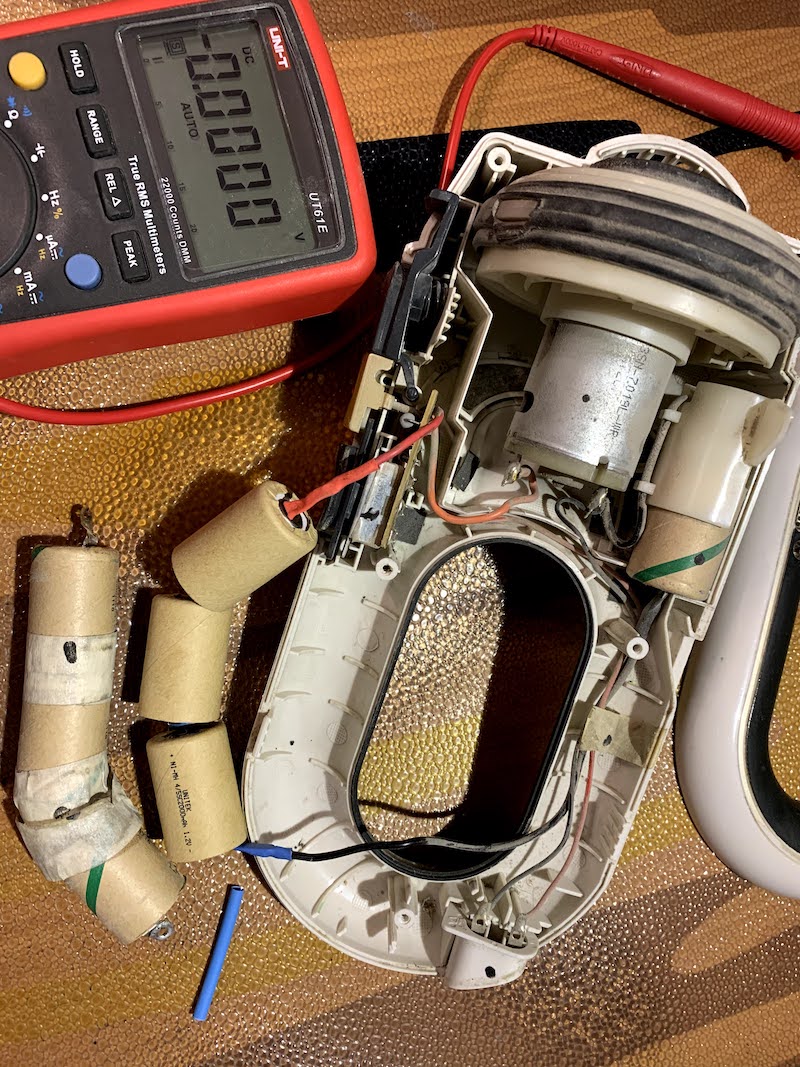 MiniVac Handheld vacuum cleaner Philips 4.8v FC6142 DIY battery