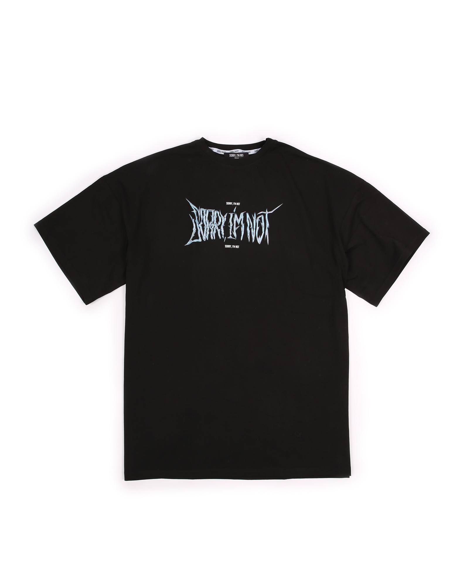 TSHIRT BLACK METAL OVERSIZED SORRYIAMNOT