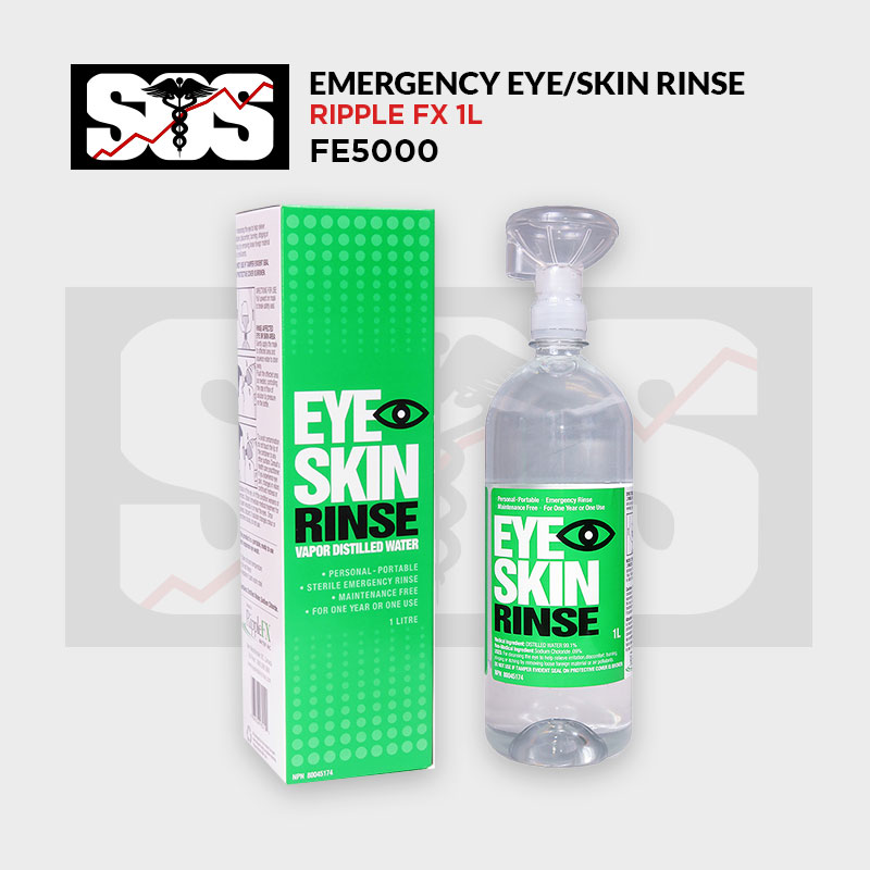 Emergency Eye/Skin Rinse Ripple FX 1L FE5000 sostech.ca