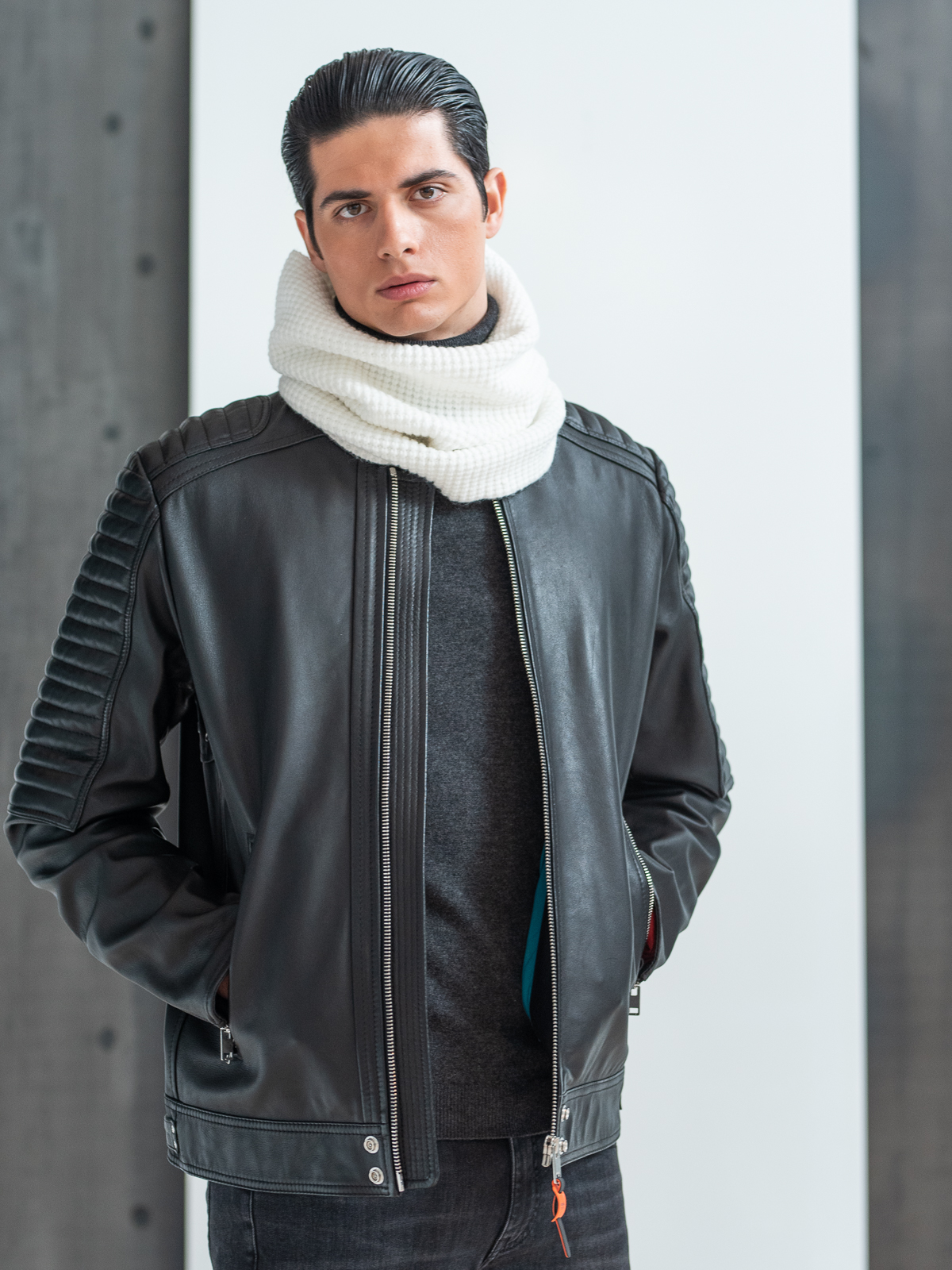 Diesel Leather racing jacket Buy Online Sotris Stores