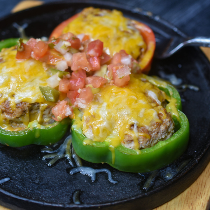 Skillet Stuffed Pepper Rings