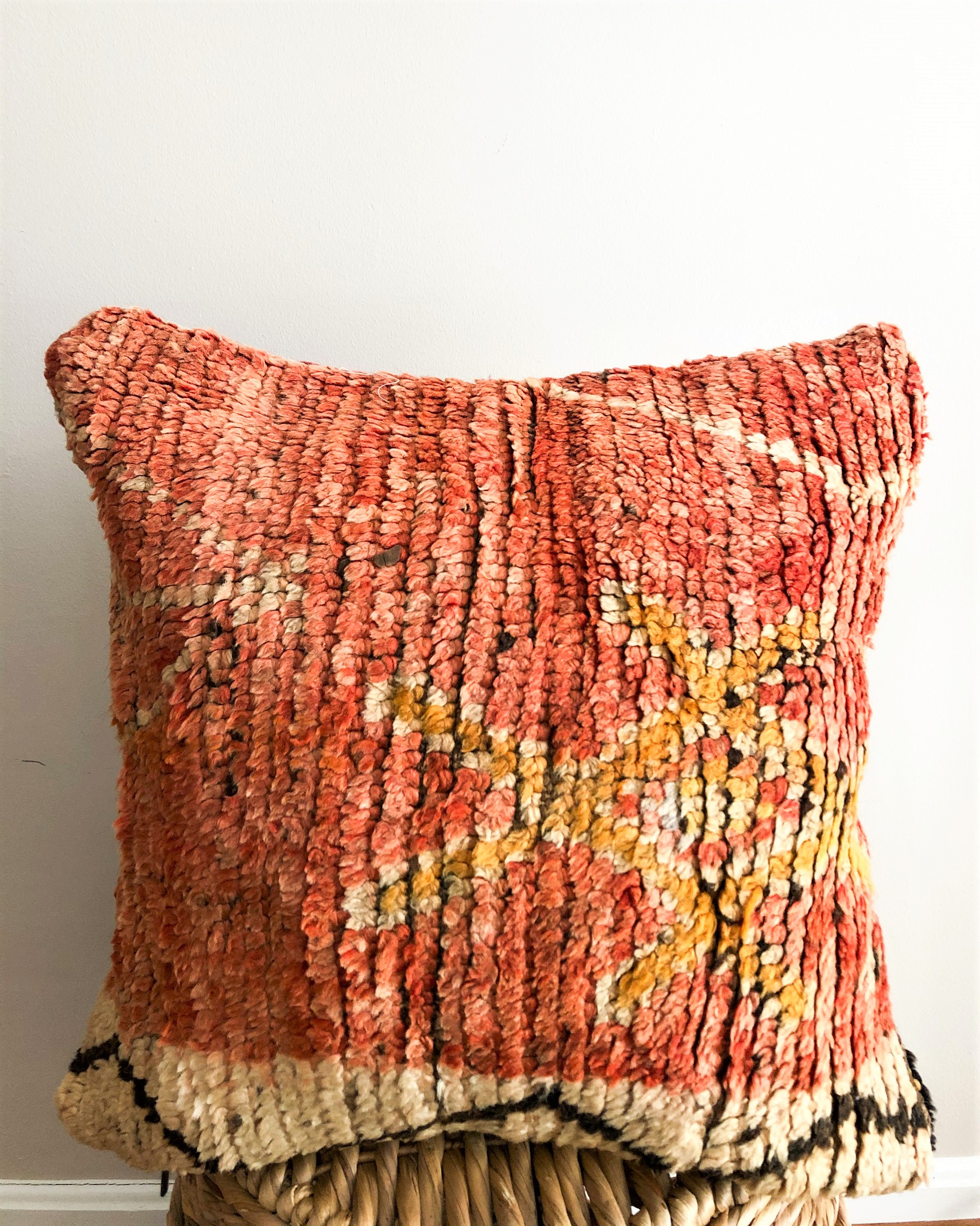 Vintage Moroccan Boujaad Pillow Souk and Soul