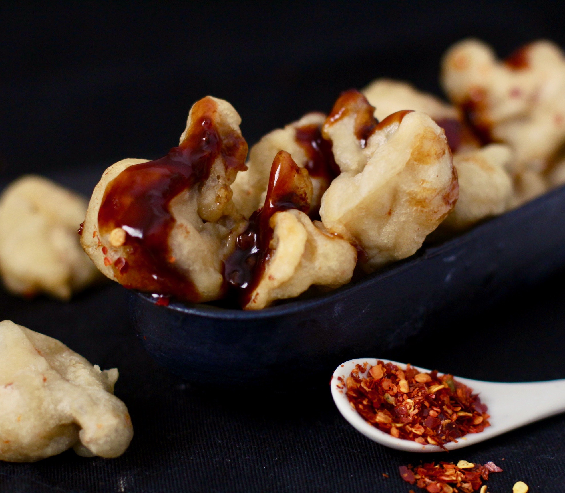 Beer Battered Tempura Mushrooms with Hot Teriyaki Sauce Soul&Streusel
