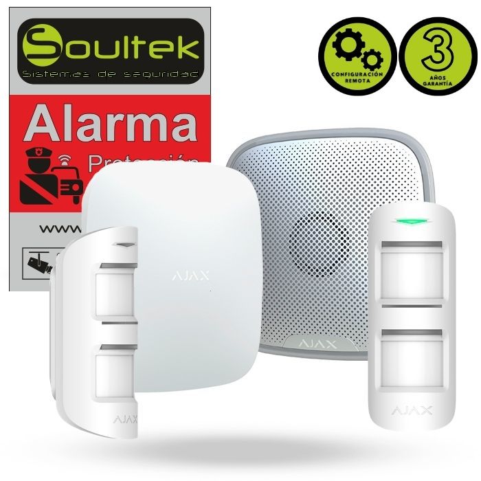 Alarma para jardín, Kit ajax con sensores y sirena