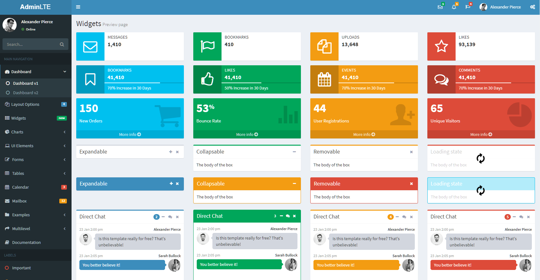 スタイリッシュな管理画面のReact対応デザインテンプレート 11選