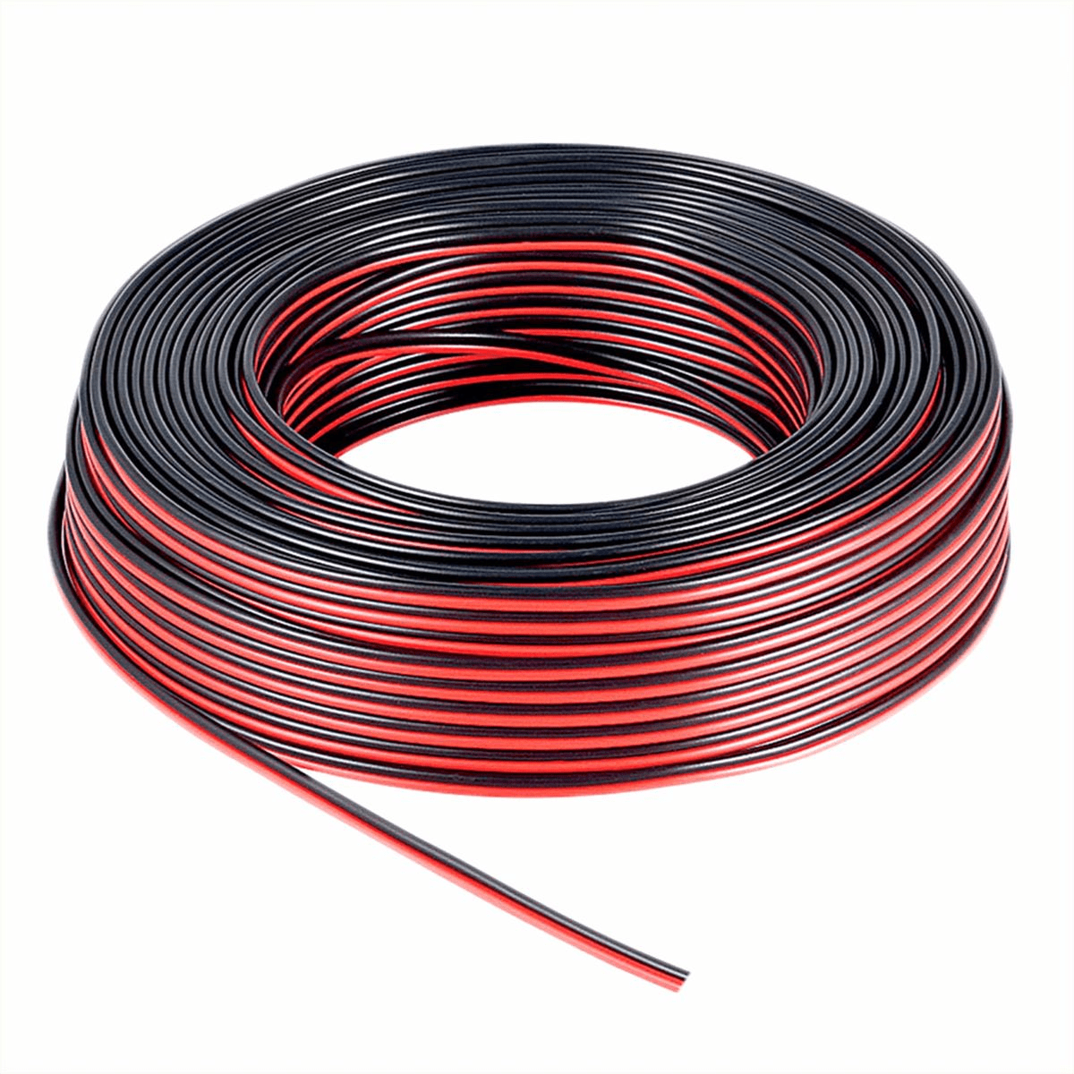 Cable instalación para audio, luces led, bafle. Rojo y Negro 2X1mm