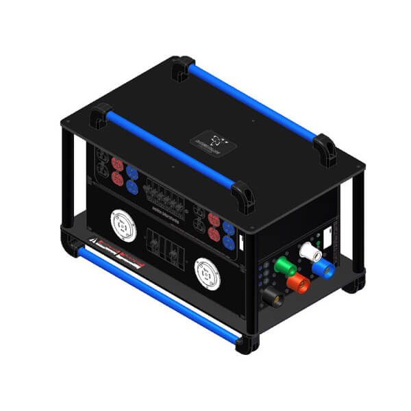 Motion Labs Stackable Power Distro, CAM I/O MXF, 120/208Y VAC 3PH, 6x