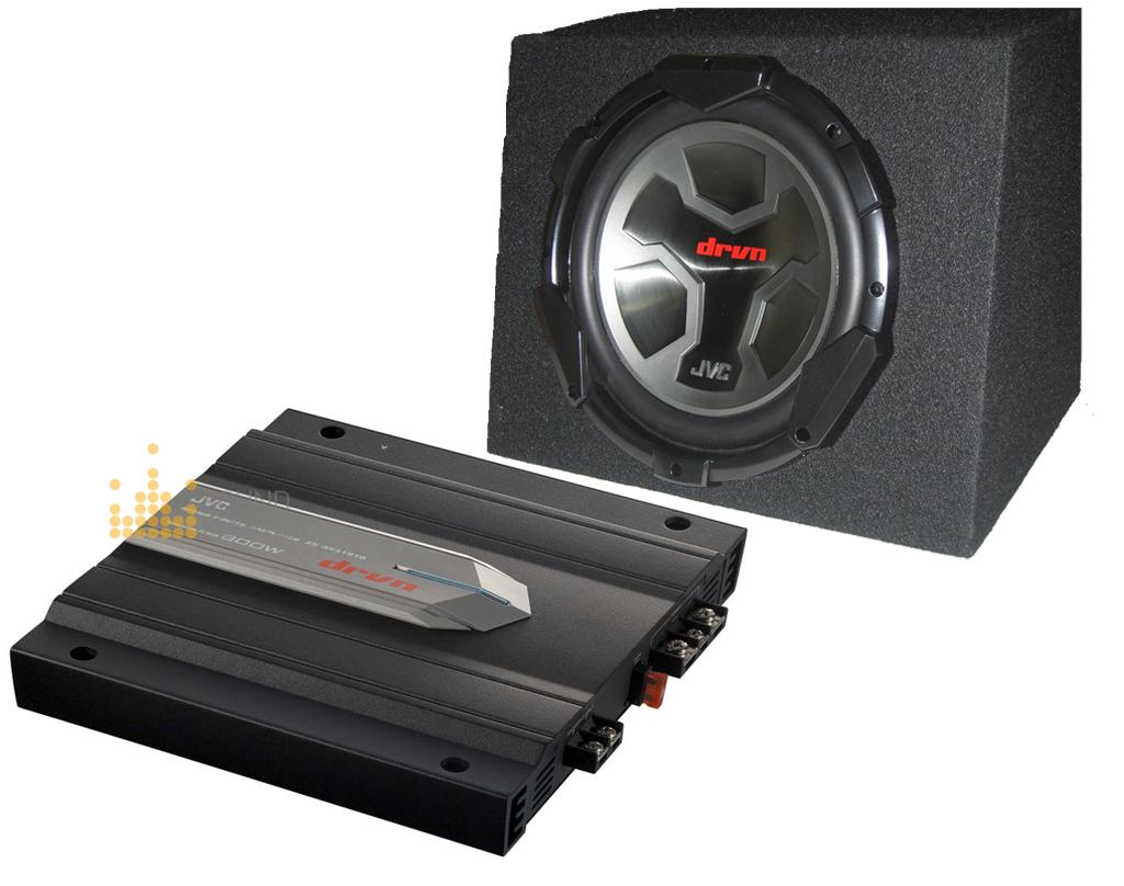 (349) JVC JVCPACK Amplifier and Subwoofer Package JVCPACK