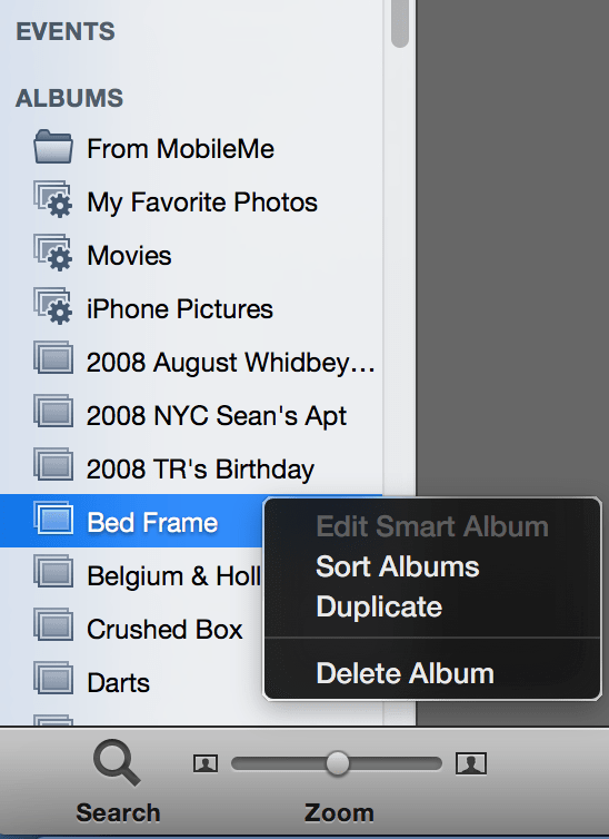 Sort Albums In iPhoto or Photos Sound Support