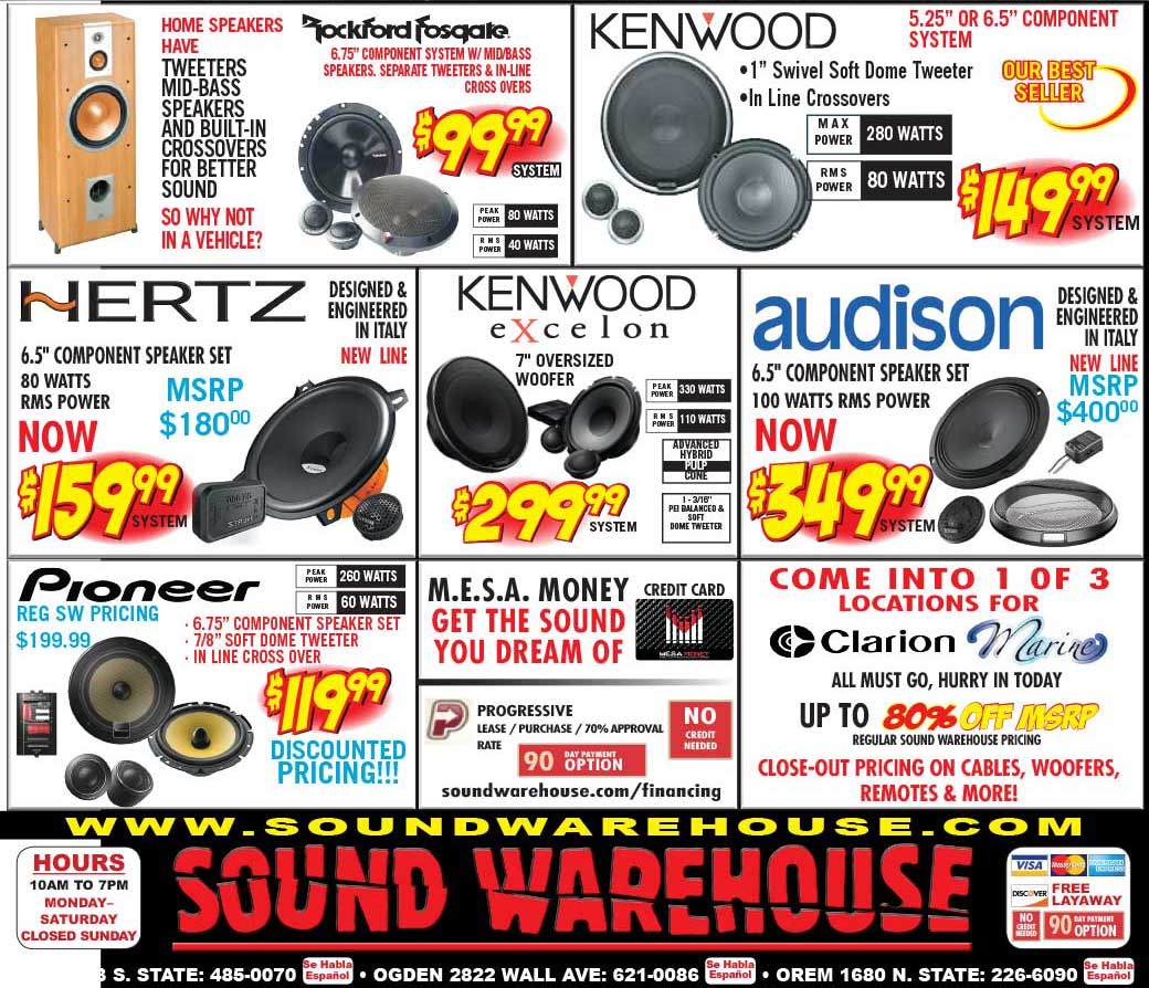 Sound Warehouse City Weekly Advertising