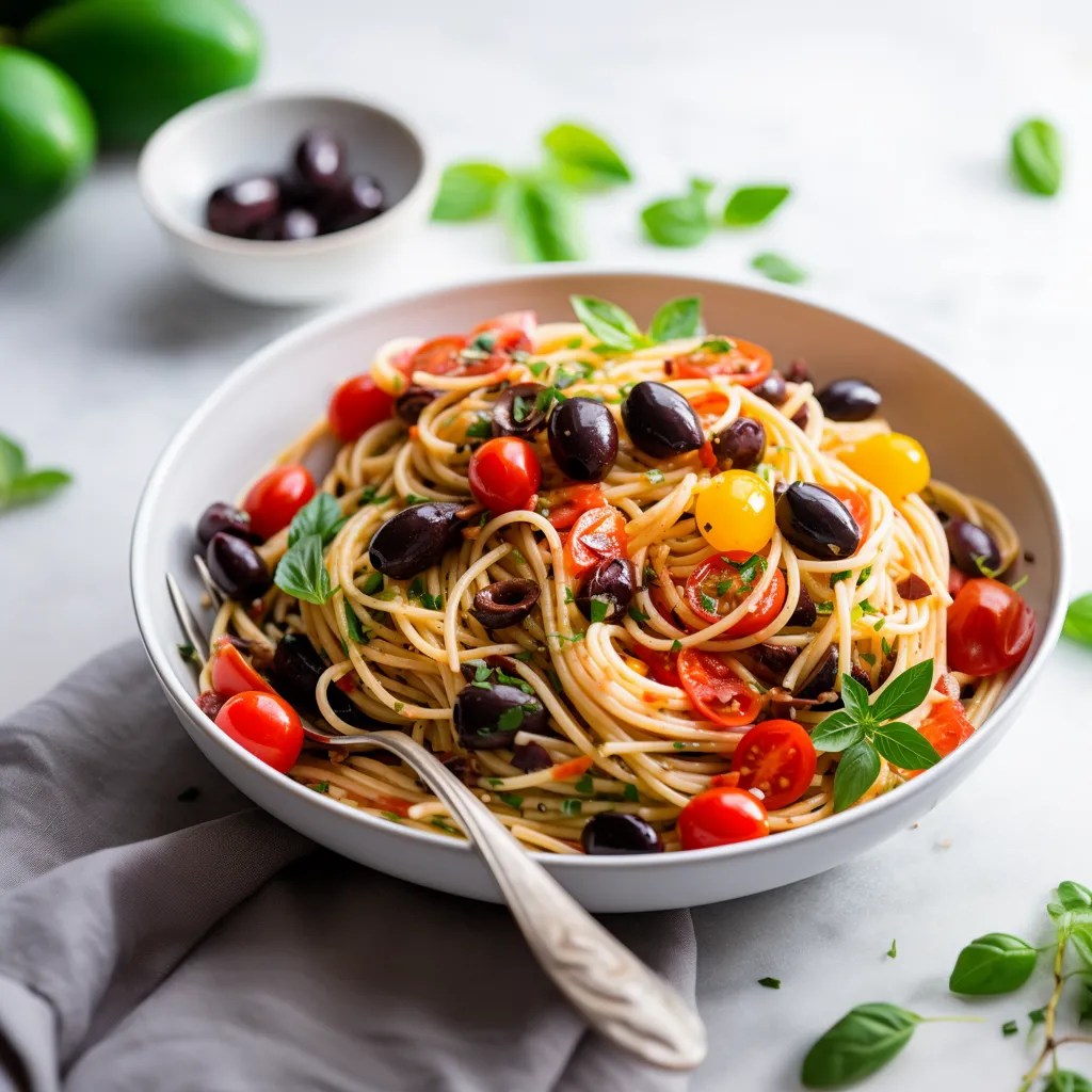 California Spaghetti Salad Recipe Fresh & Delicious