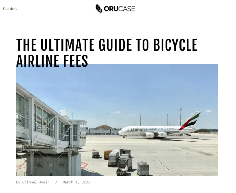 Orucase Updates Airline Bike Fees Information to Help Travelers
