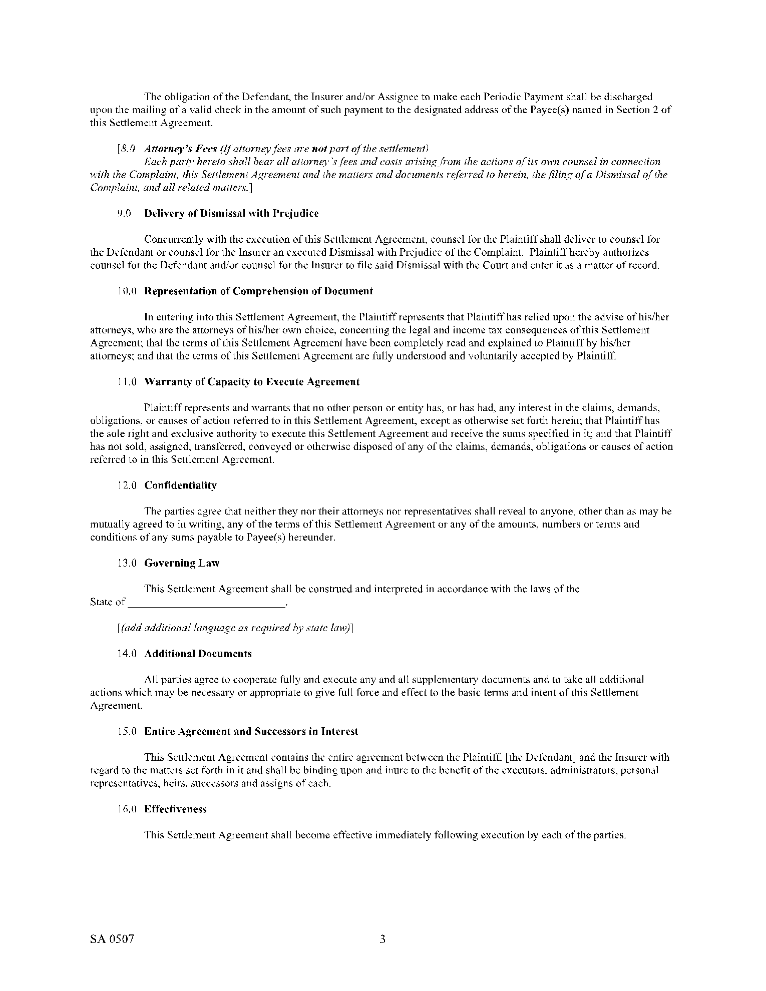 Settlement Agreement 3