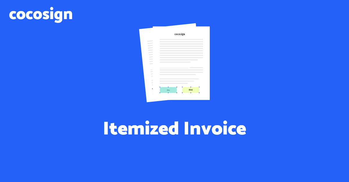 Itemized Invoice Template (Free Download) CocoSign